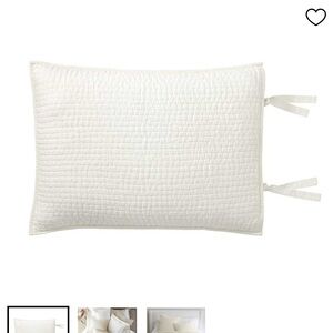 Pottery Barn Pick Stitch Pillow Sham set of 2, Ivory. Standard Size